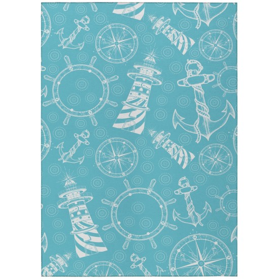 Indoor/Outdoor Harbor HA9 Ocean Washable 3' x 5' Rug