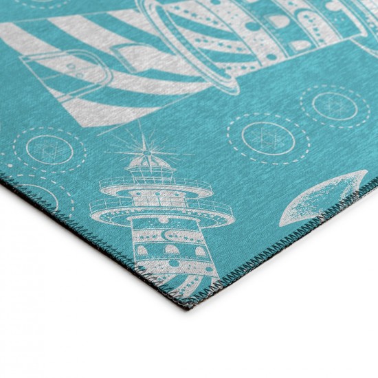 Indoor/Outdoor Harbor HA9 Ocean Washable 5' x 7'6" Rug