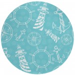 Indoor/Outdoor Harbor HA9 Ocean Washable 8' x 8' Round Rug