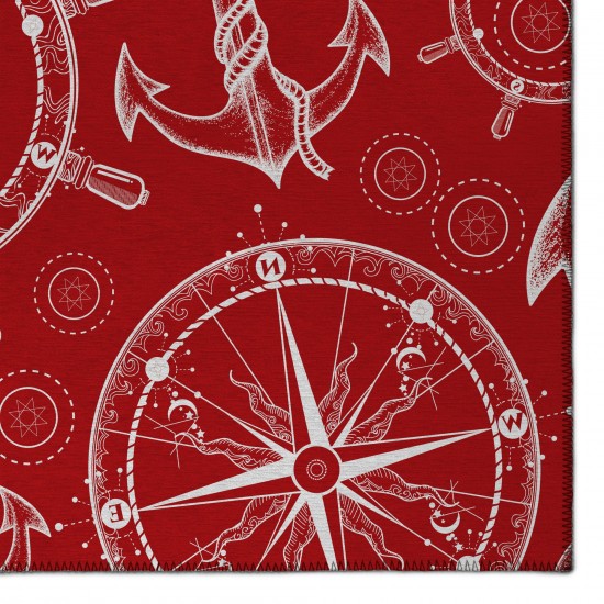 Indoor/Outdoor Harbor HA9 Red Washable 10' x 14' Rug