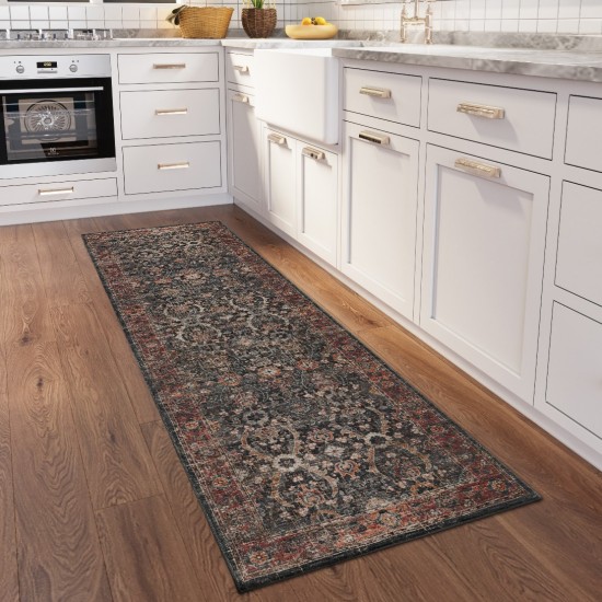 Jericho JC1 Charcoal 2'6" x 8' Runner Rug