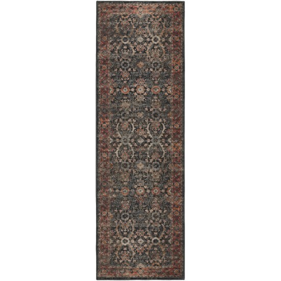 Jericho JC1 Charcoal 2'6" x 10' Runner Rug