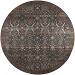 Jericho JC1 Charcoal 4' x 4' Round Rug