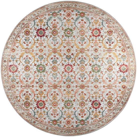 Jericho JC1 Ivory 4' x 4' Round Rug