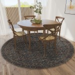 Jericho JC10 Midnight 4' x 4' Round Rug