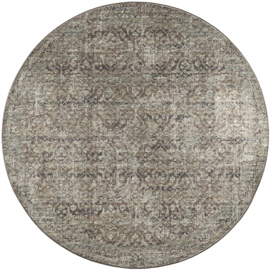 Jericho JC10 Mushroom 6' x 6' Round Rug