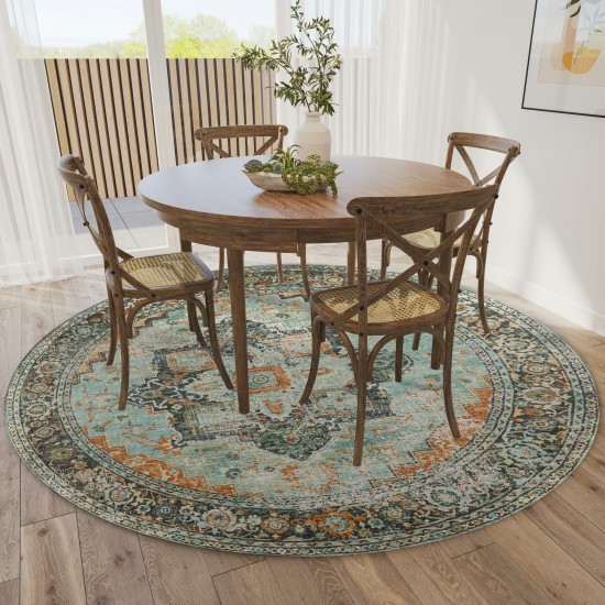 Jericho JC2 Mist 4' x 4' Round Rug