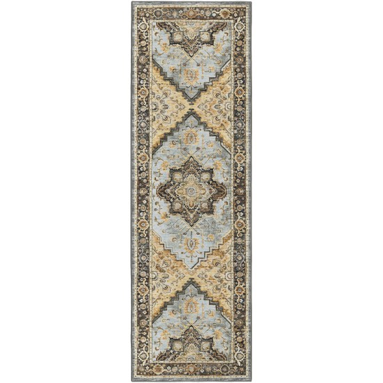 Jericho JC2 Pewter 2'6" x 8' Runner Rug