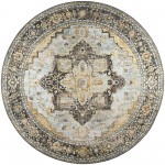 Jericho JC2 Pewter 4' x 4' Round Rug