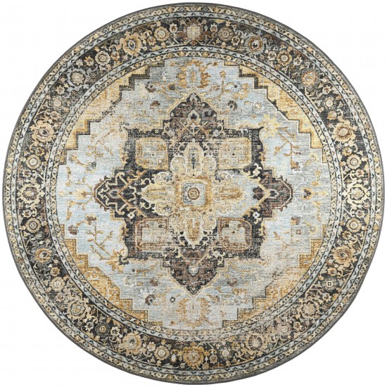 Jericho JC2 Pewter 8' x 8' Round Rug