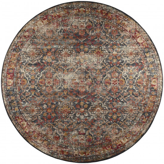 Jericho JC3 Charcoal 6' x 6' Round Rug