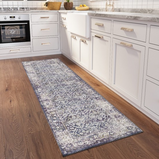 Jericho JC3 Violet 2'6" x 8' Runner Rug