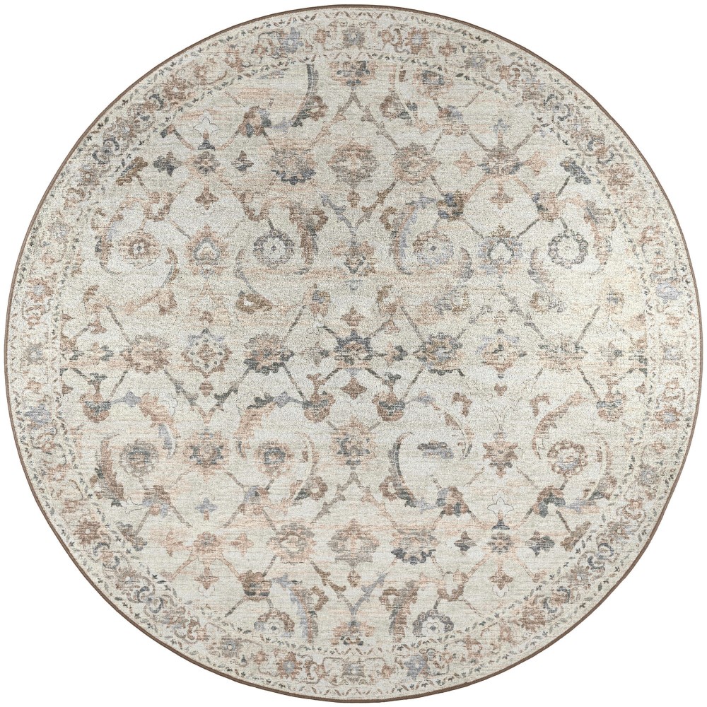 Jericho JC4 Linen 4' x 4' Round Rug