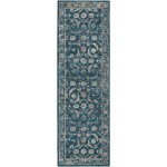 Jericho JC4 Navy 2'6" x 8' Runner Rug