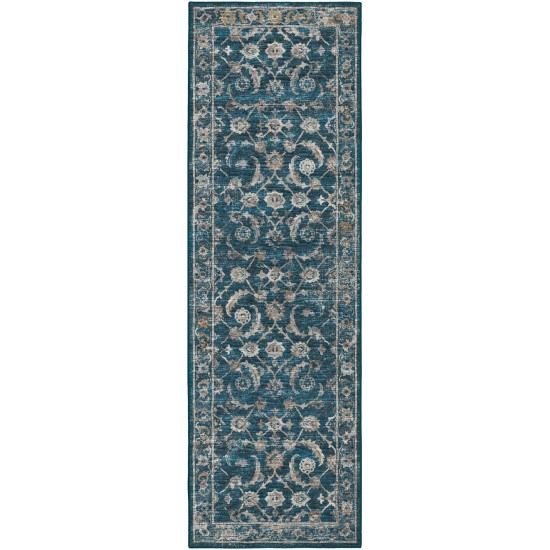 Jericho JC4 Navy 2'6" x 8' Runner Rug