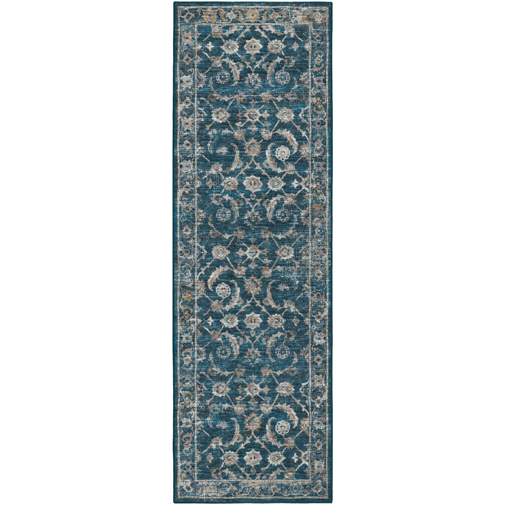 Jericho JC4 Navy 2'6" x 12' Runner Rug