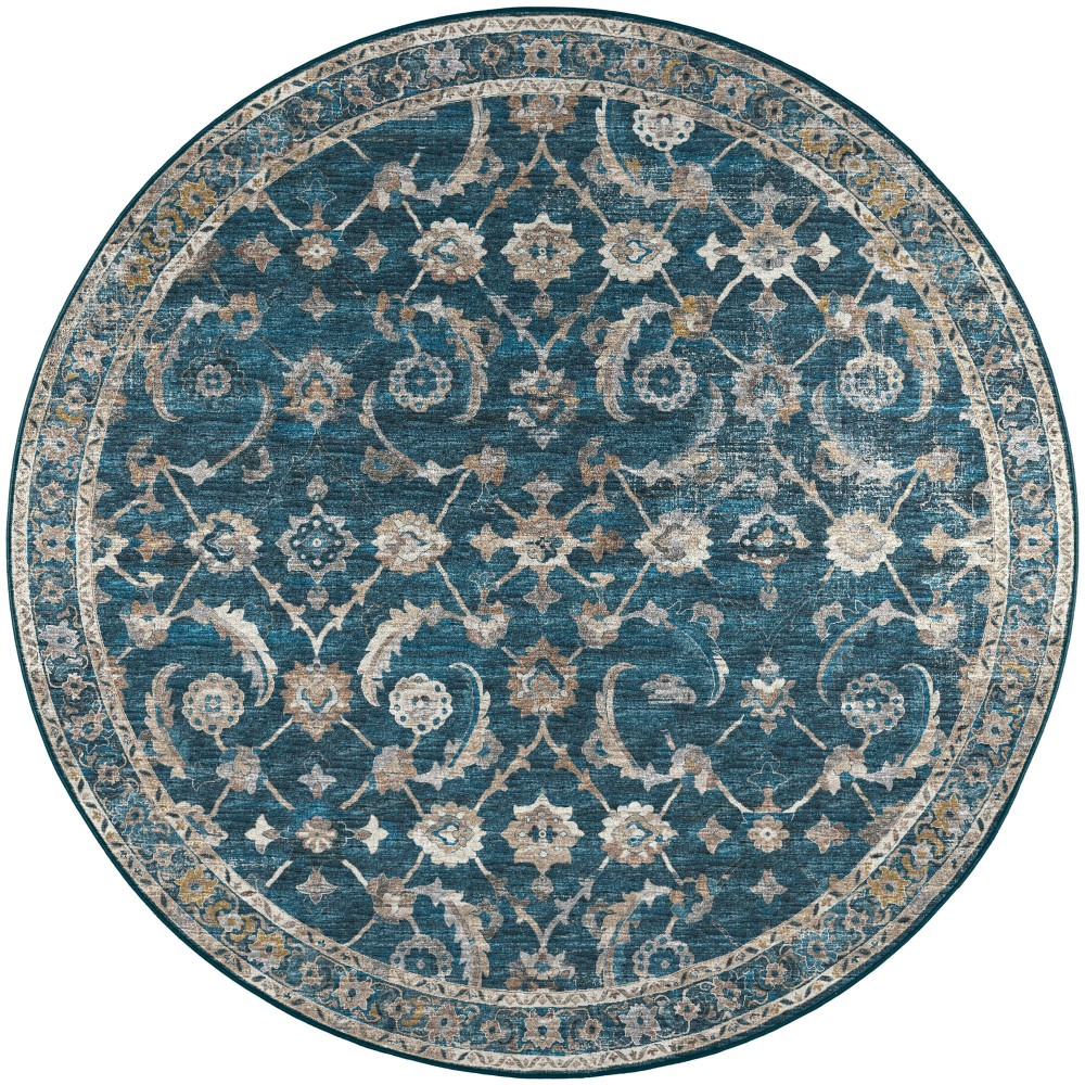 Jericho JC4 Navy 6' x 6' Round Rug