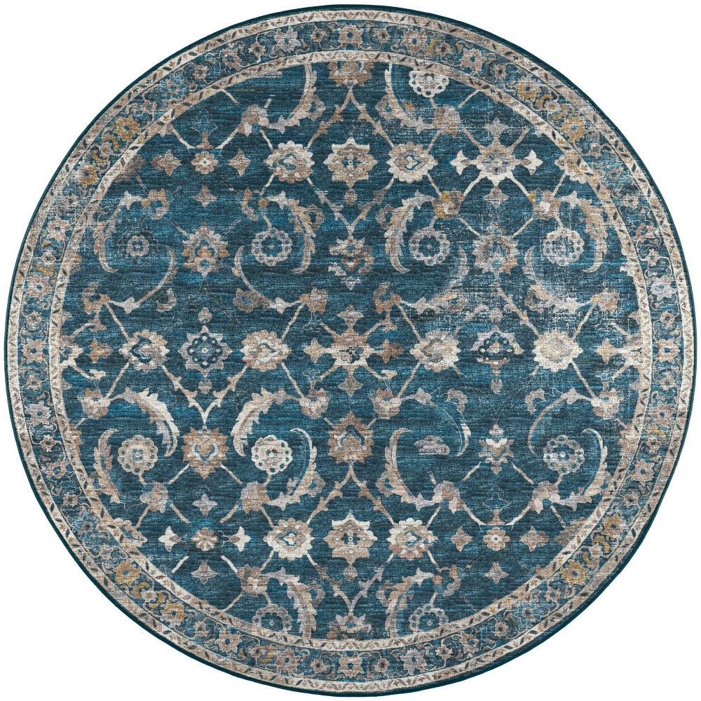Jericho JC4 Navy 8' x 8' Round Rug Jericho JC4 Navy 8' x 8' Round Rug