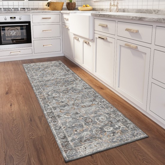 Jericho JC4 Silver 2'6" x 8' Runner Rug