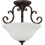 Barrett Place 3 Light Semi Flush in Mocha Bronze, 24263-MB