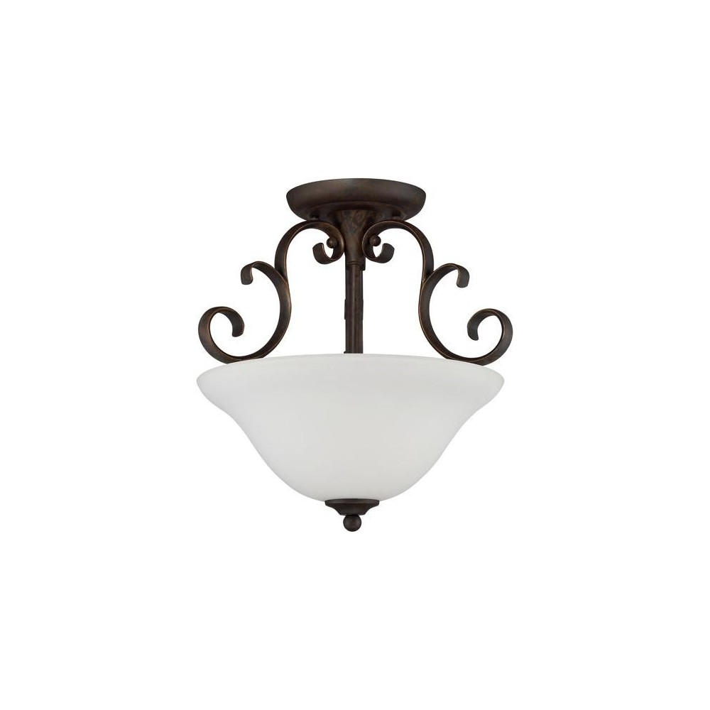 Barrett Place 3 Light Semi Flush in Mocha Bronze, 24263-MB