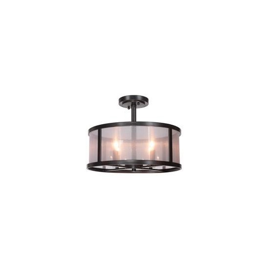 Danbury 4 Light Semi Flush in Matte Black