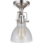 State House Semi Flush Semi Flush 1 Light Polished Nickel, X8317-PLN-C