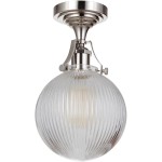 State House Semi Flush Semi Flush 1 Light Polished Nickel, X8326-PLN-C