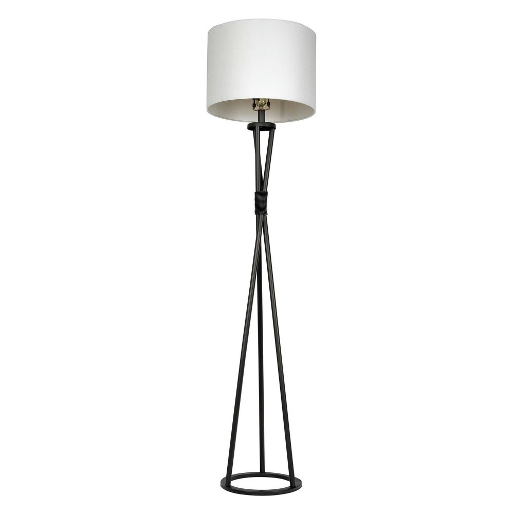 Metal Floor Lamp w/Hard Back Shade