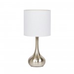 Metal Base Table Lamp w/Hard Back Shade