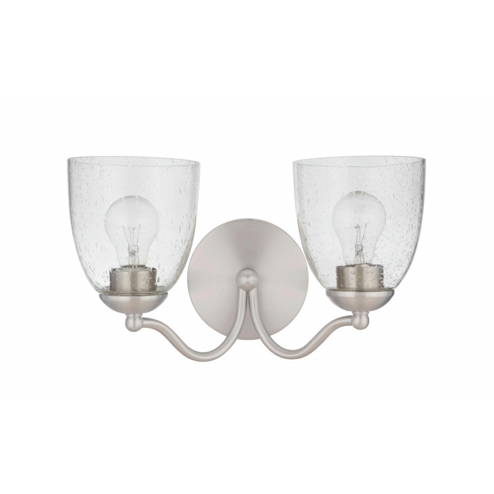 Hillridge 2 Light Vanity, Brushed Polished Nickel Hillridge 2 Light Vanity, Brushed Polished Nickel
