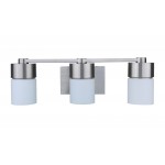 District 3 Light Vanity in Brushed Polished Nickel