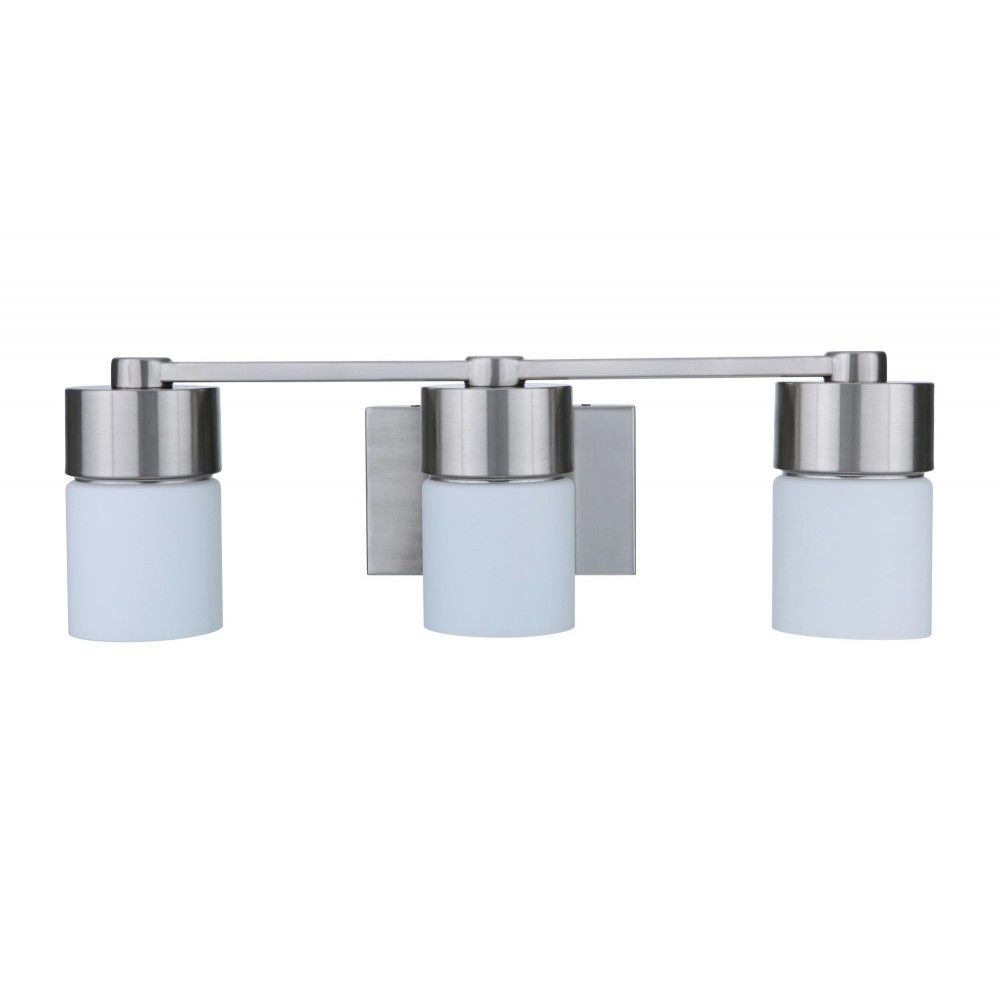 District 3 Light Vanity in Brushed Polished Nickel