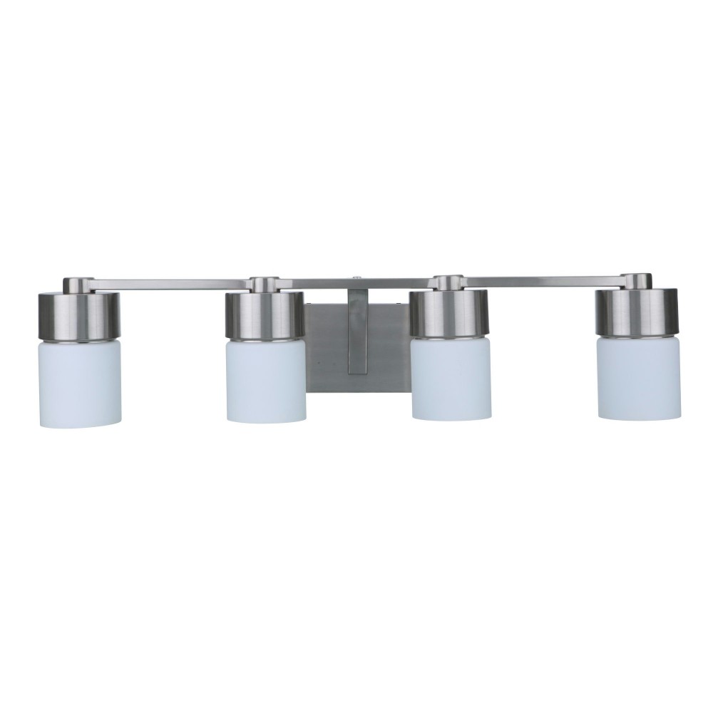 District 4 Light Vanity in Brushed Polished Nickel