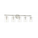 Hailie Vanity 5 Light Satin Nickel