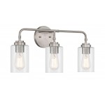 Stowe Vanity 3 Light, Brushed Polished Nickel