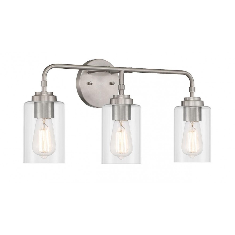 Stowe Vanity 3 Light, Brushed Polished Nickel Stowe Vanity 3 Light, Brushed Polished Nickel