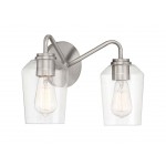 Shayna Vanity 2 Light, Brushed Polished Nickel