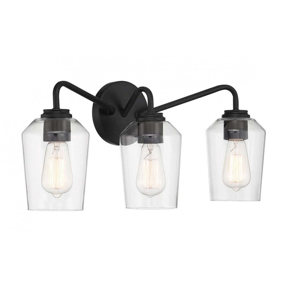 Shayna Vanity 3 Light Flat Black