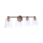 Emilio 4 Light Wall Sconce in Satin Brass