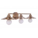 Isaac 3 Light Vanity in Satin Brass