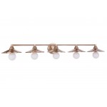 Isaac 5 Light Vanity in Satin Brass