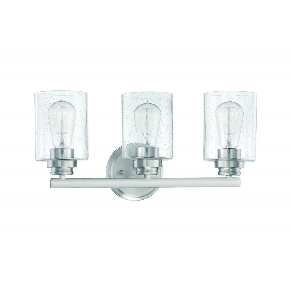 Bolden 3 Light Vanity in Brushed Polished Nickel