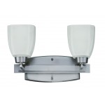 Bridwell 2 Light Vanity in Brushed Satin Nickel