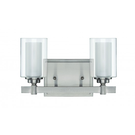 Celeste 2 Light Vanity in Brushed Polished Nickel