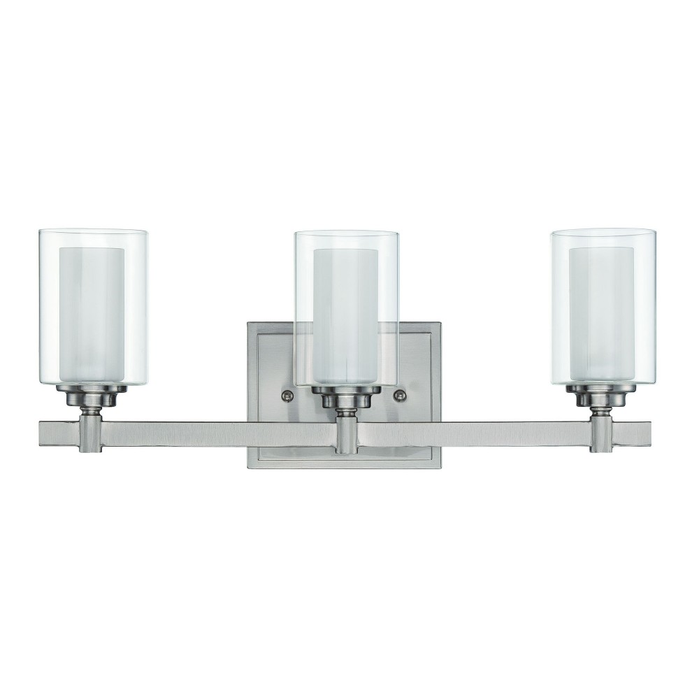 Celeste 3 Light Vanity in Brushed Polished Nickel