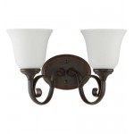 Barrett Place 2 Light Vanity in Mocha Bronze, 24202-MB-WG