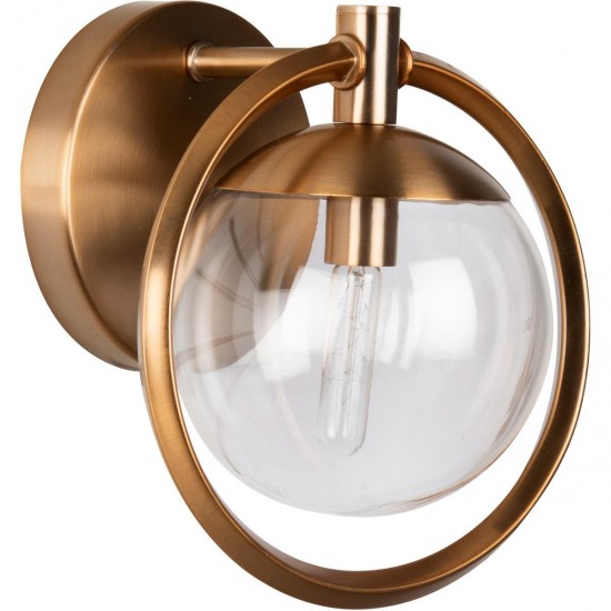 Piltz 1 Light Vanity in Satin Brass