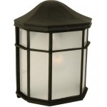 Contractor's 1 Light Small Wall Mount in Matte Black with Acrylic Lens