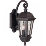 Britannia 2 Light Small Wall Mount in Oiled Bronze with Clear Beveled Glass